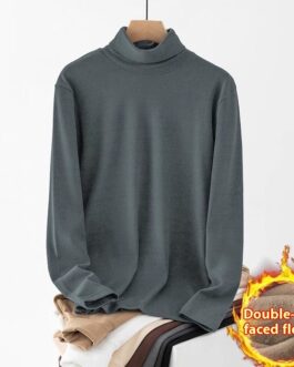 Self-heating Double-sided Dralon Turtleneck Long Sleeve T-shirt