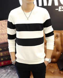 Striped round neck long sleeves