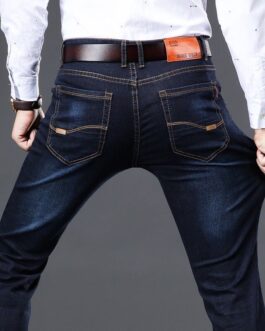 Elastic Men’s Straight Tube Loose Casual Jeans